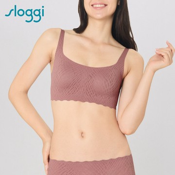 sloggi-ZERO FEEL BLISS零感蕾絲雅致系列U領背心式無鋼圈內衣 巧克甜心｜88R399 H2