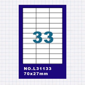 (5包)OGI A4標籤貼紙3欄11列/50張入 四邊直角 雷射.噴墨.點距陣各式列表機專用 標籤貼紙No.L31133