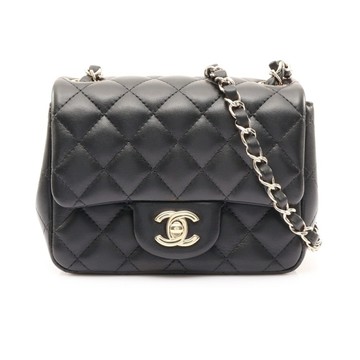 CHANEL 香奈兒 Mini Coco 17 鍊帶 肩背包 黑色 羊皮 A35200 【二手名牌BRAND OFF】