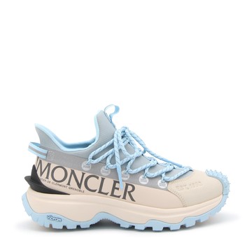 Moncler - Light Blue And White Canvas Trailgrip Sneakers