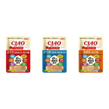 【16入】日本CIAO-Premium貓餐包系列/職人貓餐包系列 單包30g
