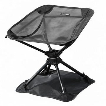 OWL CAMP 輕旋椅系列 旋羽凳 100%尼龍 7050航太鋁合金 ABS耐磨防滑椅腳套 耐重100Kg  黑色  1個