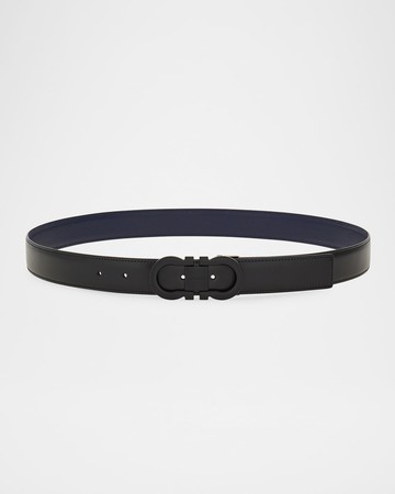 Men's Gancini-Buckle Double Adjustable Leather Belt