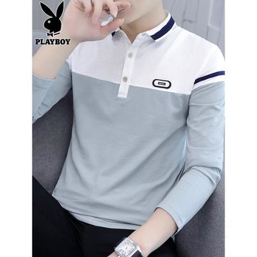 花花公子長袖t恤男士寬松打底衫2026年春秋季新款圓領休閑衛衣男T