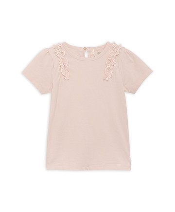 有機棉短袖上衣(奶油蜜桃)86cm