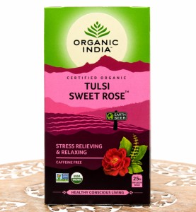 トゥルシーティ スイートローズ SWEET ROSE(25包)    ハーブ ハーブティー ティーバッグ India(オーガニックインディ