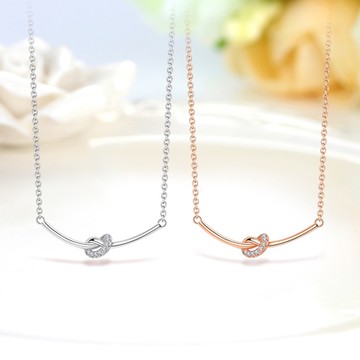 GIUMKA．925純銀墜鍊．扭結項鍊．送閨蜜禮物．結緣一生．MNS22033