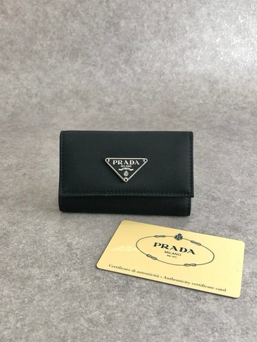 【日本直送 名牌中古包】PRADA 普拉達 鑰匙包 黑色 三角標誌 尼龍 6 連 M222 vintage 古董 pgzkke