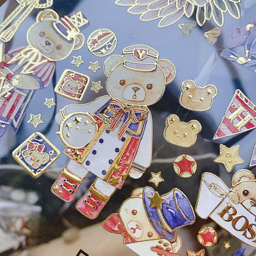 熊團團 可愛小熊 PET 紙膠帶 10米卷 手帳拼貼 咕卡裝飾Kuma熊口