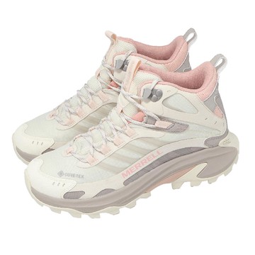 登山鞋 Moab Speed 2 Mid GTX 女鞋 白 粉 防水 中筒 戶外 ML00003463