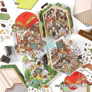 ✅店家嚴選 ⑦天鑒賞✅Infeel.Me今日營業中第六彈 造景貼紙微縮場景裝飾貼紙文化用品
