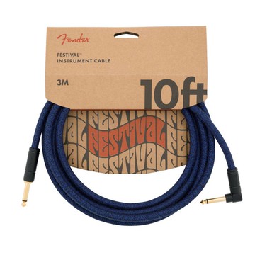 Fender Festival Series 10呎 吉他導線 L頭+直頭 S/A Blue Dream 藍色
