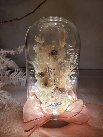 勇敢旅行。浪漫蒲公英玻璃盅 小夜燈