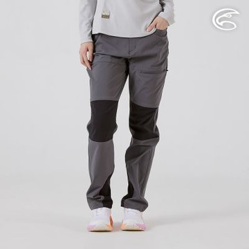 ADISI 女四面彈撥水耐磨拼接長褲 AP2521017 深灰 (S-XL)｜防潑水 排汗快乾 彈性 機能褲 拼接褲