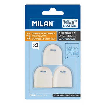 MILAN太空膠囊橡皮擦_補充包(3入)