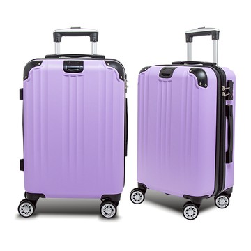 【Alldma鷗德馬】28吋ABS玩色拉鏈行李箱S2-粉紫(贈B2束帶)