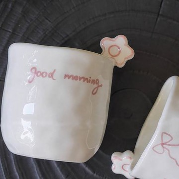 陶瓷杯 創意小清新設計 小眾高顏值 咖啡杯 牛奶杯 家用 ins風