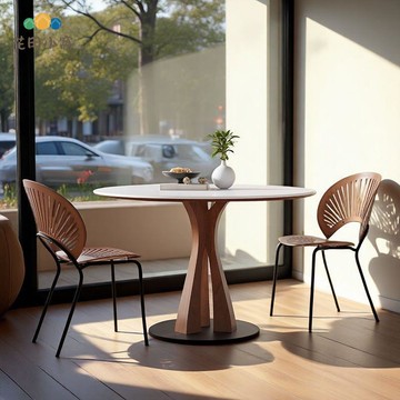 【臺灣公司 可打統編】免運 餐桌椅 復古座椅組 書生途簡約現代2025年新款巖板圓形餐桌家用烤漆圓桌實木復古茶桌 可開發票 全館八折 工廠現貨直銷 新品特價 h9283