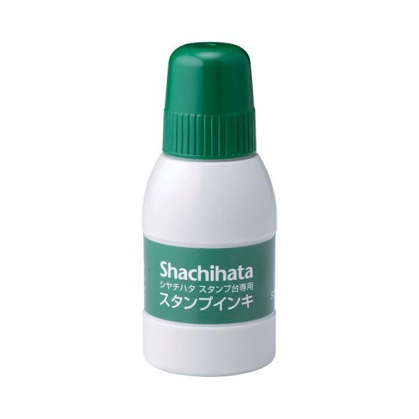 (まとめ) シヤチハタ スタンプ台専用補充インキ 40ml 緑 SGN-40-G 1個  