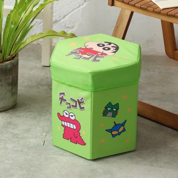 蠟筆小新摺疊收納箱 鱷魚餅乾-巧克比 折疊收納椅 收納盒 整理箱