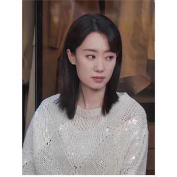 好事成雙張小斐林雙同款亮片毛衣女早秋寬松慵懶風鏤空針織上衣女