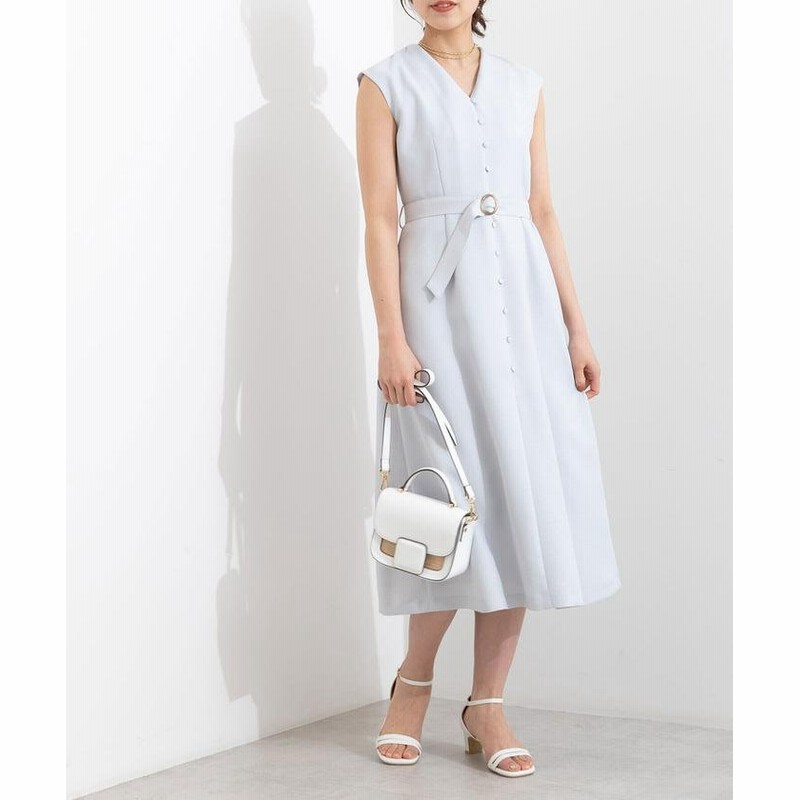 ナチュラルビューティーベーシック ブッチャーマーブルバックルワンピース レディース ライト ブルー ｍ Natural Beauty Basic 通販 Lineポイント最大2 0 Get Lineショッピング
