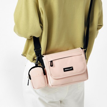 ADDEDIT 愛德編輯 旅行用 普里 迷你 斜背包  珊瑚粉  均碼(19.5 x 15 x 6cm)