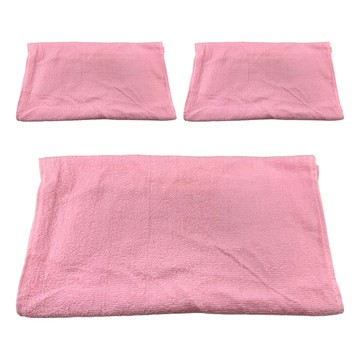 LIFE 來福牌 風采素色毛巾  粉色  3條