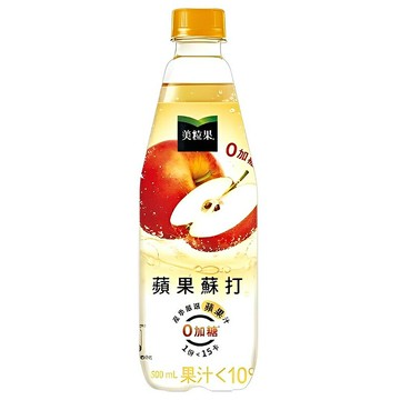 ★免運★美粒果 零加糖蘋果蘇打(500ml*24罐) [大買家]