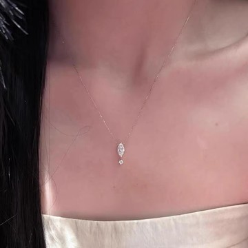 隔日到【粉紅菲菲】水滴項鍊女千金感精緻輕奢頸鍊高顏值百搭氣質鎖骨鏈潮（R5432）80-0749