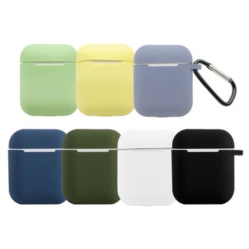 [Adpe] AirPods 純色矽膠保護套 附扣環