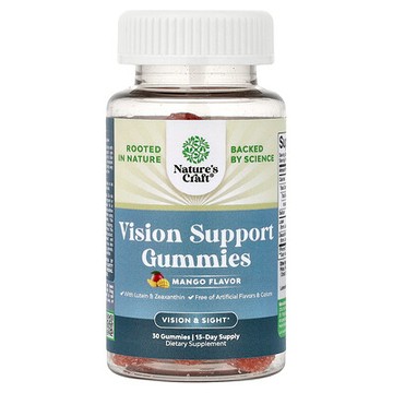 Nature's Craft, 視覺支援軟糖，芒果味，30 粒軟糖