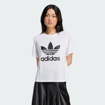 【ADIDAS】TRFL TEE BOXY 短袖上衣 女 白色-IN8441