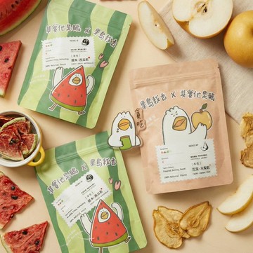 【果島栽香】聯名滿鵝贈組 (內含西瓜乾及水梨乾) 各1包 贈吊飾
