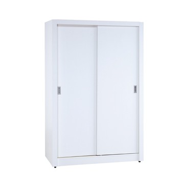 【文創集】喬治敦 現代4尺推門衣櫃/收納櫃(二色可選)-121.5x61x196.5cm免組