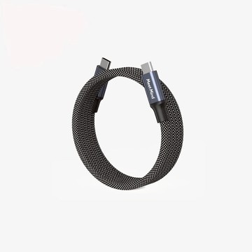 O-MagCables Type-C to Type-C 240W 磁性快收納充電傳輸線 150cm 圓線款 黑色