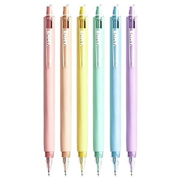 ENMy 恩米 0.7mm 丙烯彩色順滑中性筆 5入組 可水洗繪畫塗鴉圓珠筆 按動彩色筆  馬卡龍色  1套