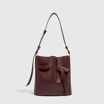 z外貿跨境女包結飾緝線大容量手提小眾簡約單肩斜挎水桶包托特包