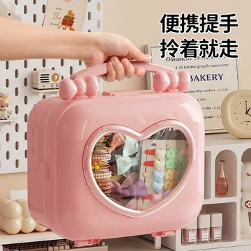 高質日用品🌸桌面收納盒分類多功能大容量透明可視高顏值飾品防塵防水有蓋儲物