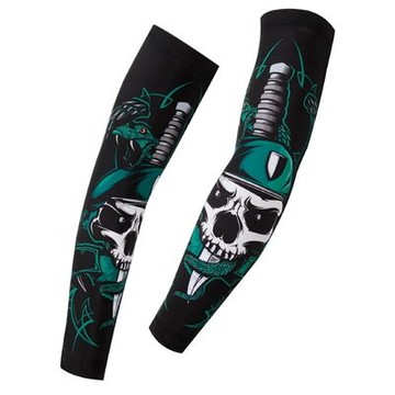 現貨+預購 防曬袖套運動袖套-酷炫骷髏頭印花時尚路跑登山健走自行車袖套臂套73fm79【獨家進口】【米蘭精品】