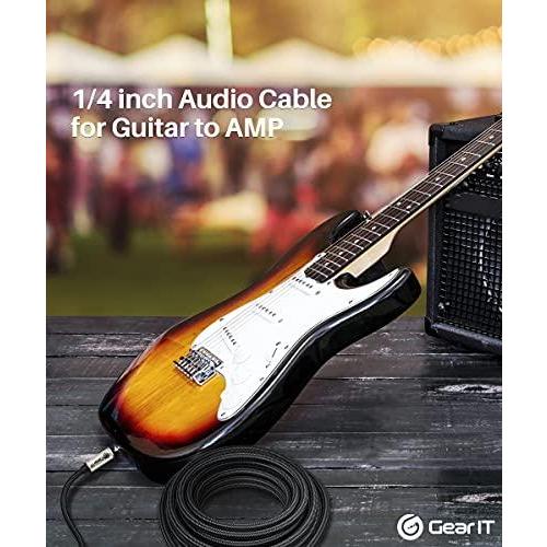 オーディオ ケーブル |GearIT Guitar Instrument Cable (6ft 2-Pack) Inch to inc