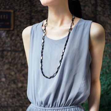 黑蝶貝 80cm 橢圓歌劇長項鍊 十六夜