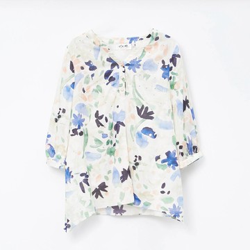 CLL巧玲瓏 花樣棉麻七分袖上衣 2843002