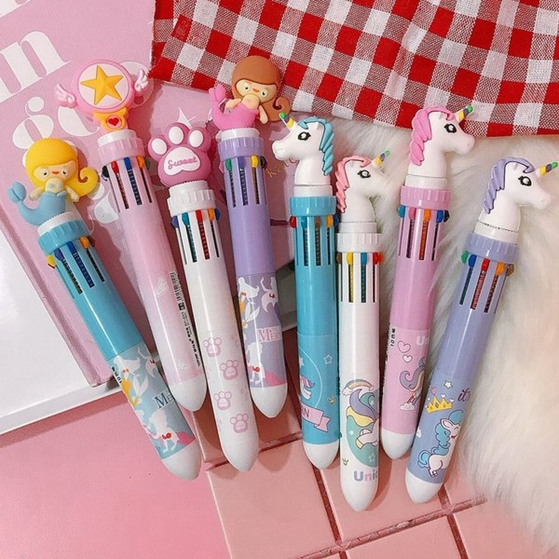 多色ペン 10色 かわいい動物のボールペン 学校の事務用品 面白いペン 通販 Lineポイント最大get Lineショッピング