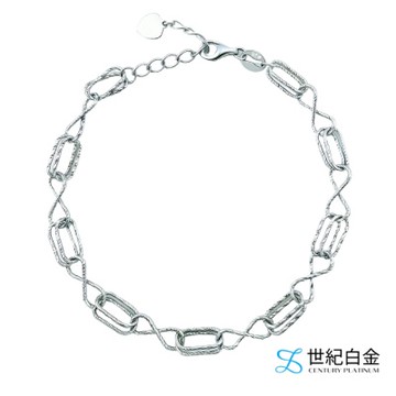 【世紀白金】Pt950鉑金手鍊 星河鏈影 高光鉑金細節手鏈