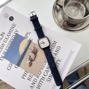 小眾設計個性大表盤手表男ins中學生時尚潮流簡約氣質百搭石英表