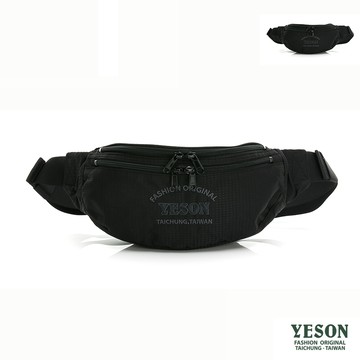 YESON - 台灣精品多功能拉鍊式防潑水休閒腰包斜跨包