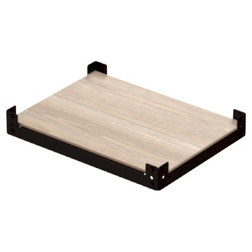 KI WISH 居家生活 角鋼層板 黑色 雙面木紋 厚度5mm 單層耐重60KG  46 x 31cm  單層