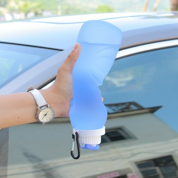 日本旅行戶外運動健身便攜伸縮杯子情侶水壺可折疊硅膠軟水杯