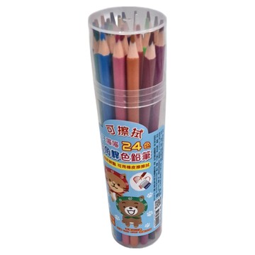 麻吉 三角桿可擦拭色鉛筆  12色  1組